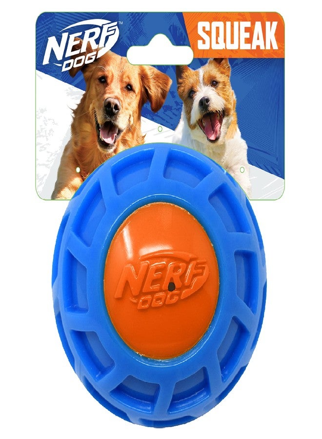 Nerf Dog 4in TPR EXO Squeak Ball - Blue/Orange, Large Breeds - Image 1